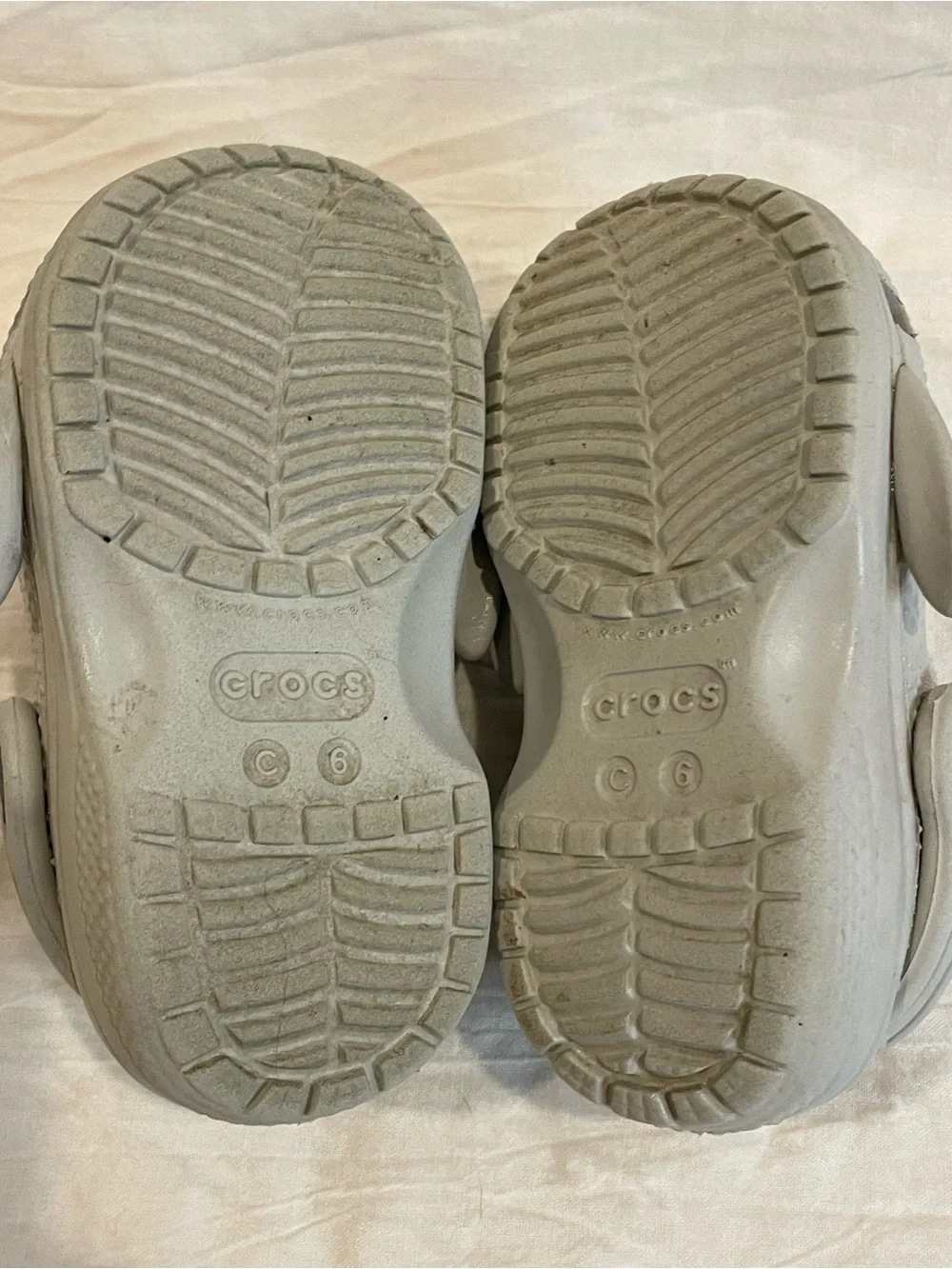 Crocs Kids Shark Clogs Gray Size C6 Toddler Lightweight Slip On Water Shoes